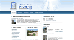 Desktop Screenshot of betonstein-fuchshain.de
